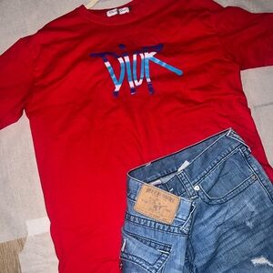 True Religion Jorts frayed ends